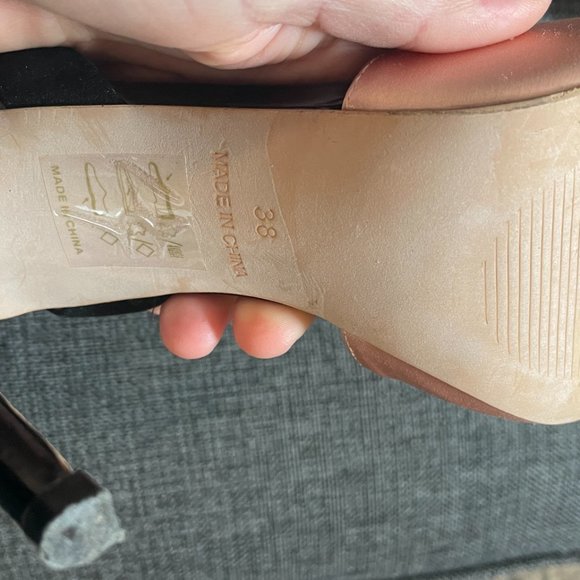 REISS Black Ankle Strap Sandals Cece - Picture 6 of 7